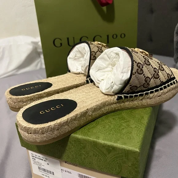 Authentic Gucci GG spadrilles sandals, completly new, never worn!!! - Picture 3 of 10